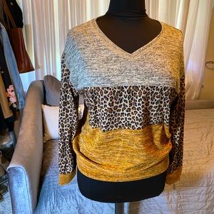 Leopard Print Sweater XL